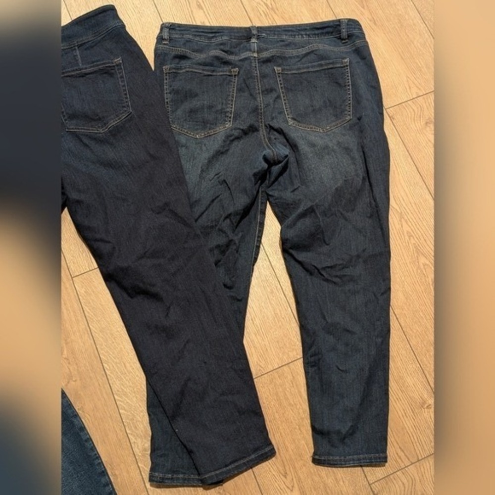 Lane Bryant Jeans Plus 18 2X Dark Wash Skinny Stretch Denim Bundle Lot 3 Pairs - Picture 9 of 9